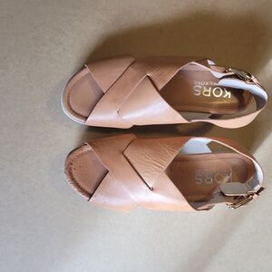 Michael Kors Camel Leather Sandals